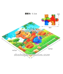 Ghép hình puzzle 16 miếng (16 mảnh) gỗ