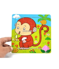 Ghép hình puzzle 16 miếng (16 mảnh) gỗ