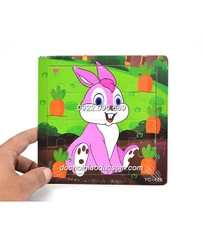 Ghép hình puzzle 16 miếng (16 mảnh) gỗ