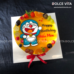 339 (70) - Bánh mousse chanh dây vẽ Doremon/ Doraemon