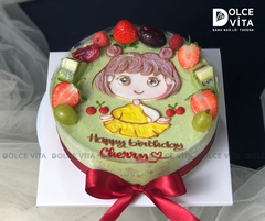 010 (70) Matcha Yogurt vẽ Chibi bé gái