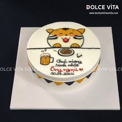 540 (60) Bánh sinh nhật con giáp và ly bia