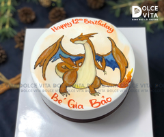 166 (80) Bánh vẽ hình rồng phun lửa cho sinh nhật bé