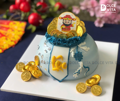 1110 Bánh Hũ vàng Khai trương, ngày Thần Tài - tone xanh