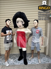 Mascot Cô Gái Mẫn Nhi Troll Xe