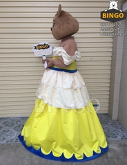 Mascot Con Gấu Nâu Nữ Mascot Con Gấu Nâu Nữ