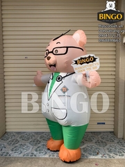 Mascot hơi gấu bác sĩ Trung Sơn Pharma