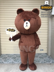 Mascot Gấu Brown Mập