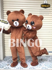 Đặt Thuê Mascot Gấu Brown