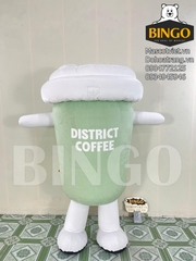 Mascot hơi ly cà phê District Coffee
