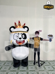 Mascot hơi Panda thổ cẩm