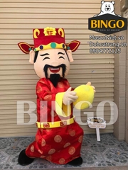 Mascot thần tài thỏi vàng