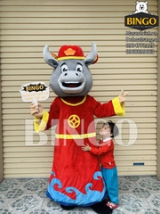 Đặt Thuê Mascot Trâu Thần Tài