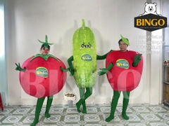 Mascot cà chua, dưa leo, ớt chuông