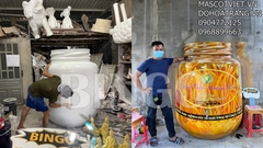 Mô hình composite hũ đông trùng hạ thảo Mô hình composite hũ đông trùng hạ thảo