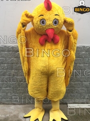 Mascot linh vật gà trống vàng