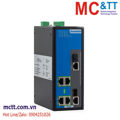 Switch công nghiệp quản lý 4 cổng PoE Ethernet + 2 cổng combo Gigabit 3Onedata IPS716-2GC-4POE