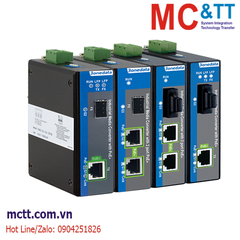 Bộ chuyển đổi quang điện công nghiệp 2 cổng Gigabit PoE + 1 cổng Gigabit quang 3Onedata IPMC100-1GF-M-SC-2KM-2GPOE (Dual fiber, Multi-mode, SC, 2KM)