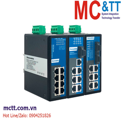 Switch công nghiệp 7 cổng Ethernet + 1 cổng quang (2 sợi quang, Multi-mode, SC, 2KM) 3Onedata IES318-1F-M-SC-2KM