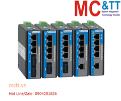 Switch công nghiệp 4 cổng PoE + 1 cổng quang (Multi-mode, Dual fiber, SC, 2KM) 3Onedata IES2105-4P1F-M-SC-2KM-P48