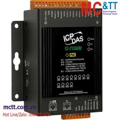 Module Ethernet OPC UA + MQTT 6 kênh AI + 2 kênh AO + 2 kênh DI + 2 kênh DO ICP DAS U-7526M CR