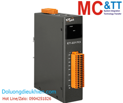 Module 2 cổng Ethernet Modbus TCP & MQTT lưu trữ dữ liệu Data Logger 8 kênh AI ICP DAS ET-2217CI CR