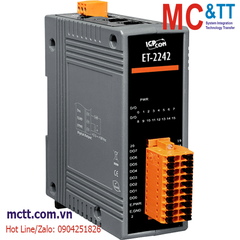 Module 2 cổng PoE Ethernet Modbus TCP & MQTT 16 kênh DO ICP DAS PET-2242 CR