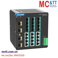 Switch công nghiệp quản lý Layer 3 với 12 cổng Gigabit Ethernet + 4 cổng 10Gb SFP + 12 cổng Gigabit SFP 3Onedata ICS6400-12GT12GS4XS