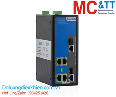 Switch công nghiệp quản lý 4 cổng Ethernet + 4 cổng PoE Ethernet + 2 cổng Combo Gigabit SFP 3Onedata IPS7110-2GC-4T-4POE