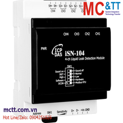 Module 4 kênh phát hiện dò rỉ chất lỏng đầu ra cảnh báo RS-485 Modbus RTU ICP DAS iSN-104 CR