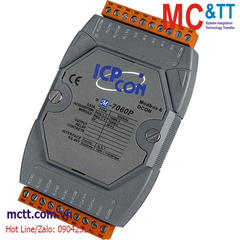 Module RS-485 Modbus RTU 4 kênh đầu vào số DI+4 kênh đầu ra Relay ICP DAS M-7060P-G CR