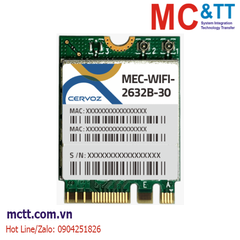 Card Wifi + Bluetooth 5.0 M.2 (A‐E Key) Pcie 802.11 a/b/g/n/ac Cervoz MEC-WIFI-2632B-30