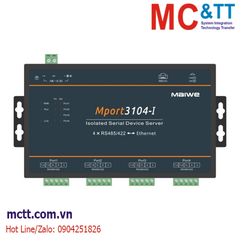 Bộ chuyển đổi 4 cổng RS-485/422 sang Ethernet & Modbus Gateway Maiwe Mport3104-I