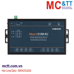 Bộ chuyển đổi 8 cổng RS-232/485/422 sang Ethernet & Modbus Gateway Maiwe Mport3108-RJ