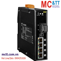Switch công nghiệp 4 cổng PoE Ethernet + 1 cổng Quang (Dual Fiber, Multi Mode, SC, 2KM) ICP DAS NS-205PFC CR