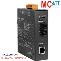 Bộ chuyển đổi quang điện công nghiệp 1 cổng Gigabit Ethernet sang Gigabit Quang (Dual fiber, Multi Mode 1310nm, SC, 2KM) ICP DAS NSM-200SX2 CR