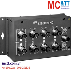 Switch công nghiệp EN50155 8 cổng PoE Ethernet M12 ICP DAS NSM-208PSE-M12 CR