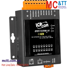 Module 2 cổng PoE Ethernet Modbus TCP 16 kênh AC/DC DI ICP DAS PET-7259M-16 CR