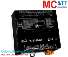 SC-6104-W5 CR: Module RS-485 Modbus RTU 1 kênh đầu vào số AC + 3 kênh đầu ra Relay điều khiển trình tự cho đèn chiếu sáng + Quạt + Điều Hòa