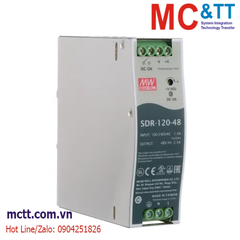 Bộ đổi nguồn Din-Rail 220VAC sang 48VDC 120W Mean Well SDR-120-48