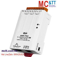 Bộ chuyển đổi Modbus Gateway 2 cổng RS-232 + 1 cổng RS-485 sang Ethernet ICP DAS tGW-734 CR