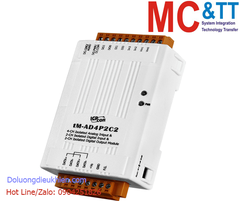 Module RS-485 Modbus RTU 4 kênh AI+2 kênh DI+2 kênh DO ICP DAS tM-AD4P2C2 CR