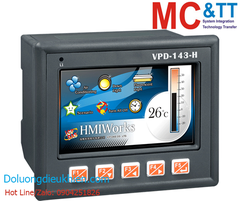 Màn hình cảm ứng HMI 4.3 inch 2xRS-232/485 + Ethernet Modbus RTU/TCP ICP DAS VPD-143-H CR