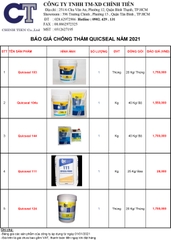 BÁO GIÁ CHỐNG THẤM QUICSEAL NĂM 2021