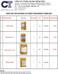 BÁO GIÁ SIKAGROUT NĂM 2021