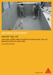 Sikatop Seal 107 - Hướng dẫn chống thấm hồ bơi sử dụng Sikatop Seal 107