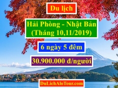 Tour du lịch Hải Phòng Nhật Bản mùa lá đỏ 2019, tour Nhật Bản 2019