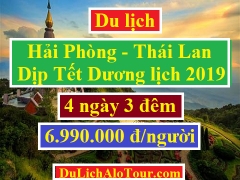 Tour du lịch Hải Phòng Thái Lan dịp Tết dương lịch 2019 (4 ngày 3 đêm)