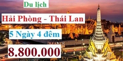 TOUR HẢI PHÒNG – THÁI LAN: BANGKOK - SAFARI WORLD – PATTAYA (5 Ngày 4 đêm)