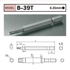 Đầu bits hoa thị BiX B-39T